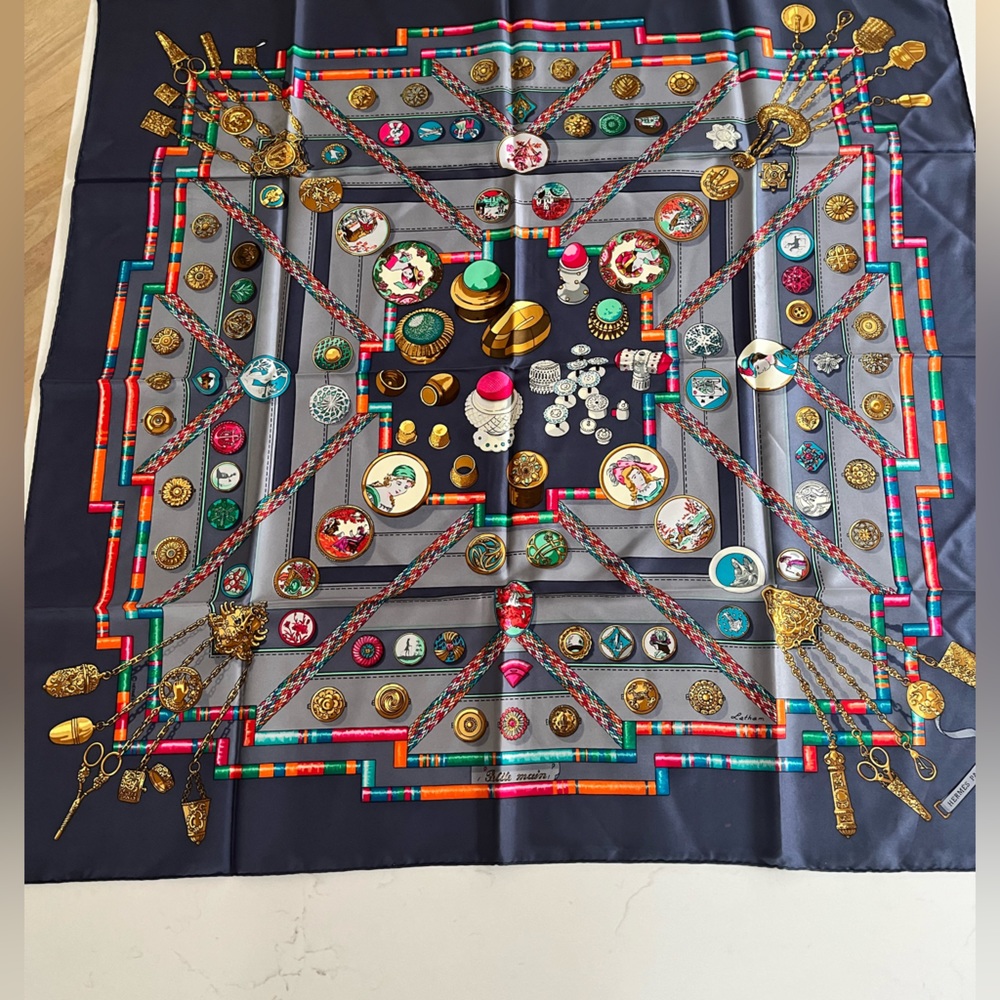 Hermes Silk Grey Scarf